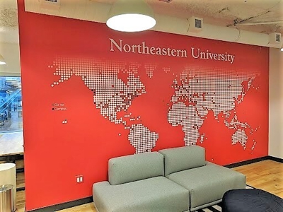 Northeastern University custom wall graphics Photo