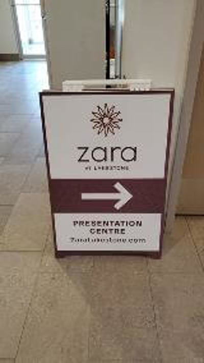Zara sandwich frame sign Photo