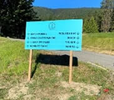 Okanagan beach club wayfinding signage Photo