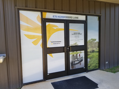 Custom banner on the front door Photo