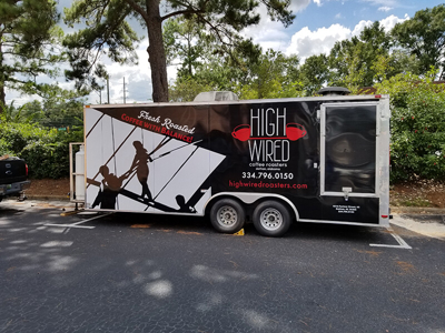 High wired graphics wrap on a vehicle Photo