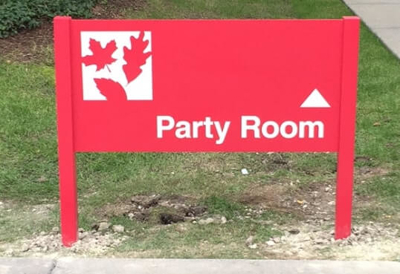 Party room signage Photo