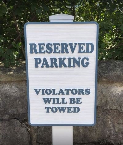Reserved parking signage Photo