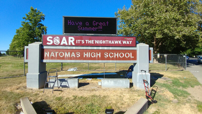 Natomas high school monument sign Photo