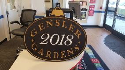 Gensler 2018 gardens sign Photo