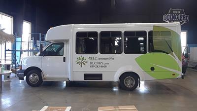 Van wrap with graphics Photo