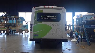 Back of the vehicle with letterings Photo