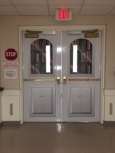 Window door with graphics Photo
