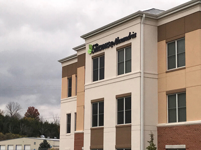 Exterior signage on the building Photo