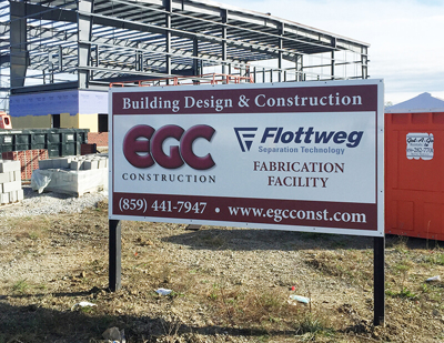 Site sign on poly metal Photo