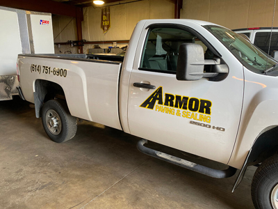Truck with Armor lettering Photo