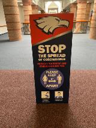 Signage in the middle of public place Photo