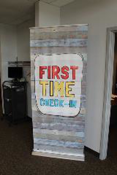 First time banner in the corner Photo