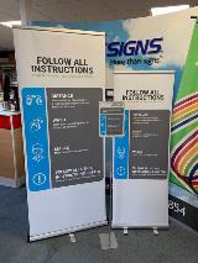 White custom signage Photo