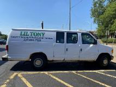 White van with word Photo