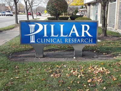 Pillar Clinical research monument signage Photo