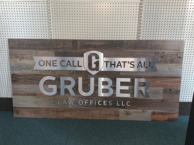 Gruber Law offices business signage Photo