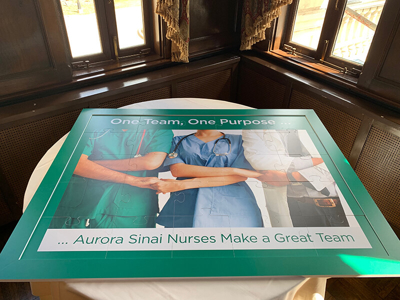 Custom frame on the table Photo