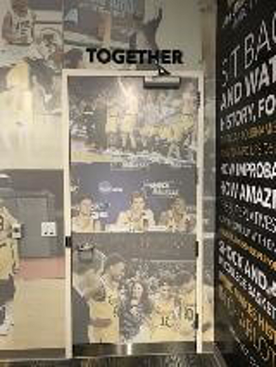 Door wrap with graphics Photo
