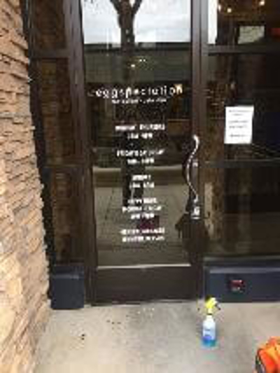 eggspectation graphics on the door Photo