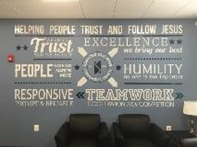 Wall with letters Photo