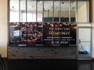 Advertisement on the window Photo