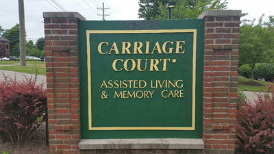 Carriage court outside signage Photo