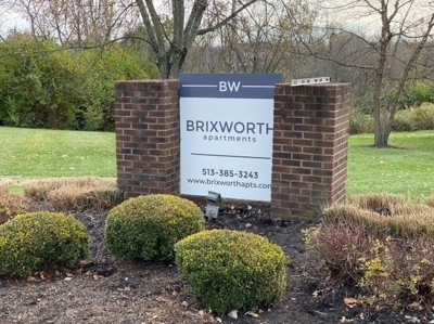 Brixworth apartments sign Photo