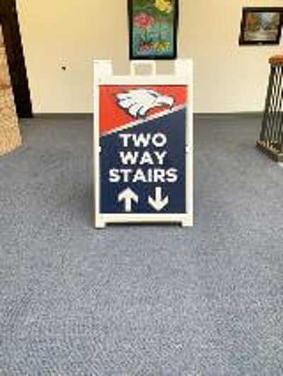 Two way stairs frame sign Photo