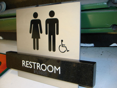 Restroom custom decal Photo