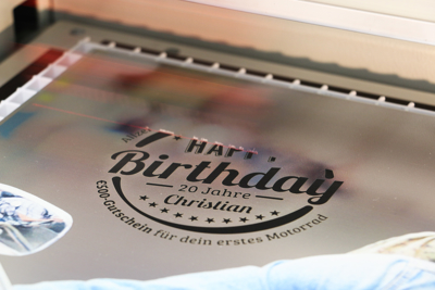 Birthday engraving Photo