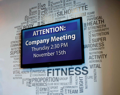 Digital Signage on wall Photo