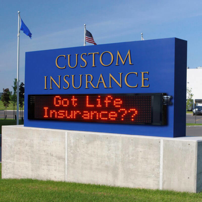 Custom Insurance sign Photo