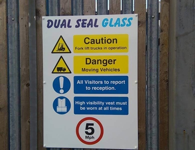 Dual Seal Glass Signage Photo