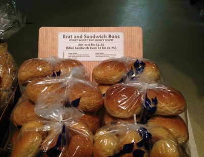 Brat and Sandwich Buns Signage Photo