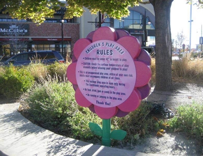 Children's play area sign Photo