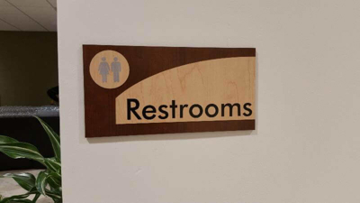 Restroom sign material Photo