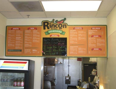Rincon Menu Sign Photo