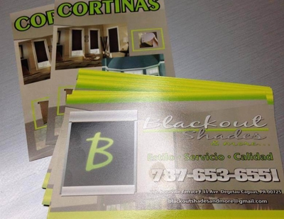 Cortinas business cards and brochures Photo