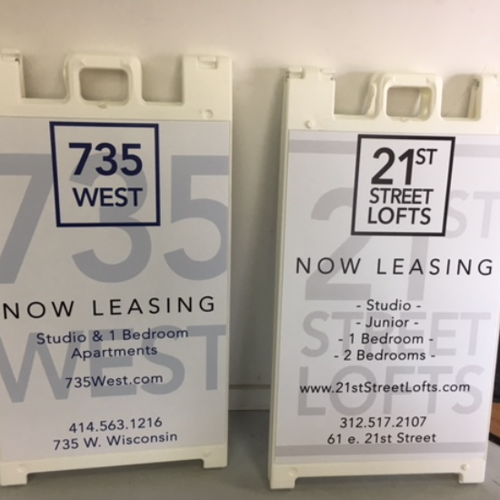21st Street Lofts A-Frame Signage