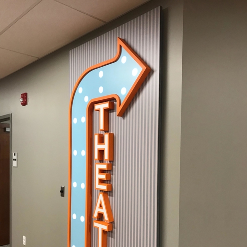 Gathering Point Church Theater Sign