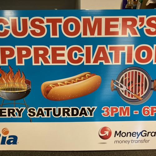 Customer's Appreciation Custom Sign