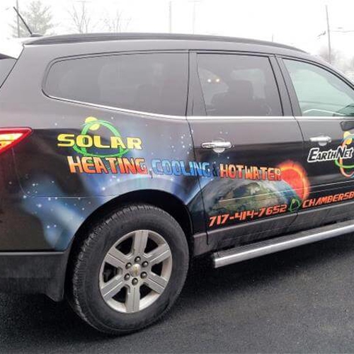 Custom car with vehicle wrap