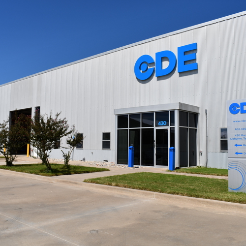 CDE Logo building sign