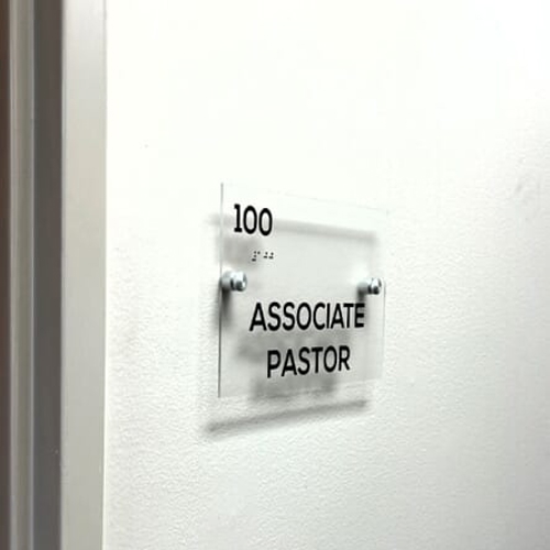 Church Acrylic ADA Sign