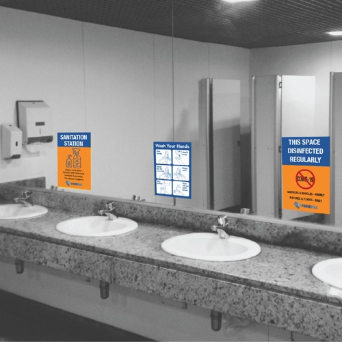 Mirror Hand Washing Decals
