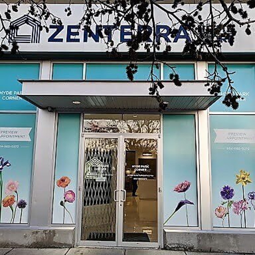 Custom floral window graphics