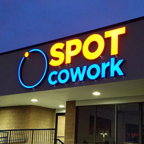 Spot Cowork LED Sign Board