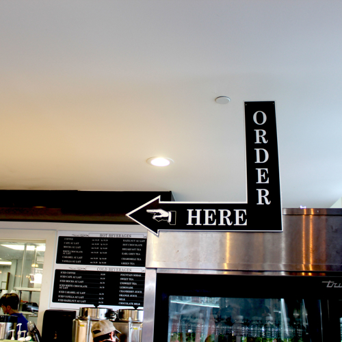 Cafe Beignet Wayfinding Signage