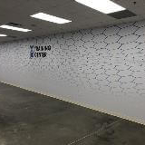 Training center wall mural on white background